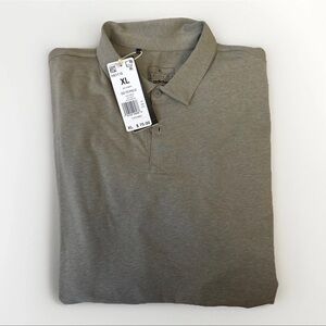 New Men's Adidas Go-To Golf Polo Silver Pebble